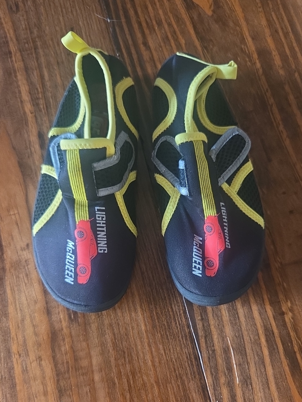 Disney Lightning McQueen Kids Water Shoes - Black, Yellow, Red